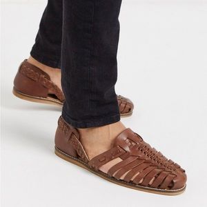 ASOS huarache brown sandal size 9 wide fit